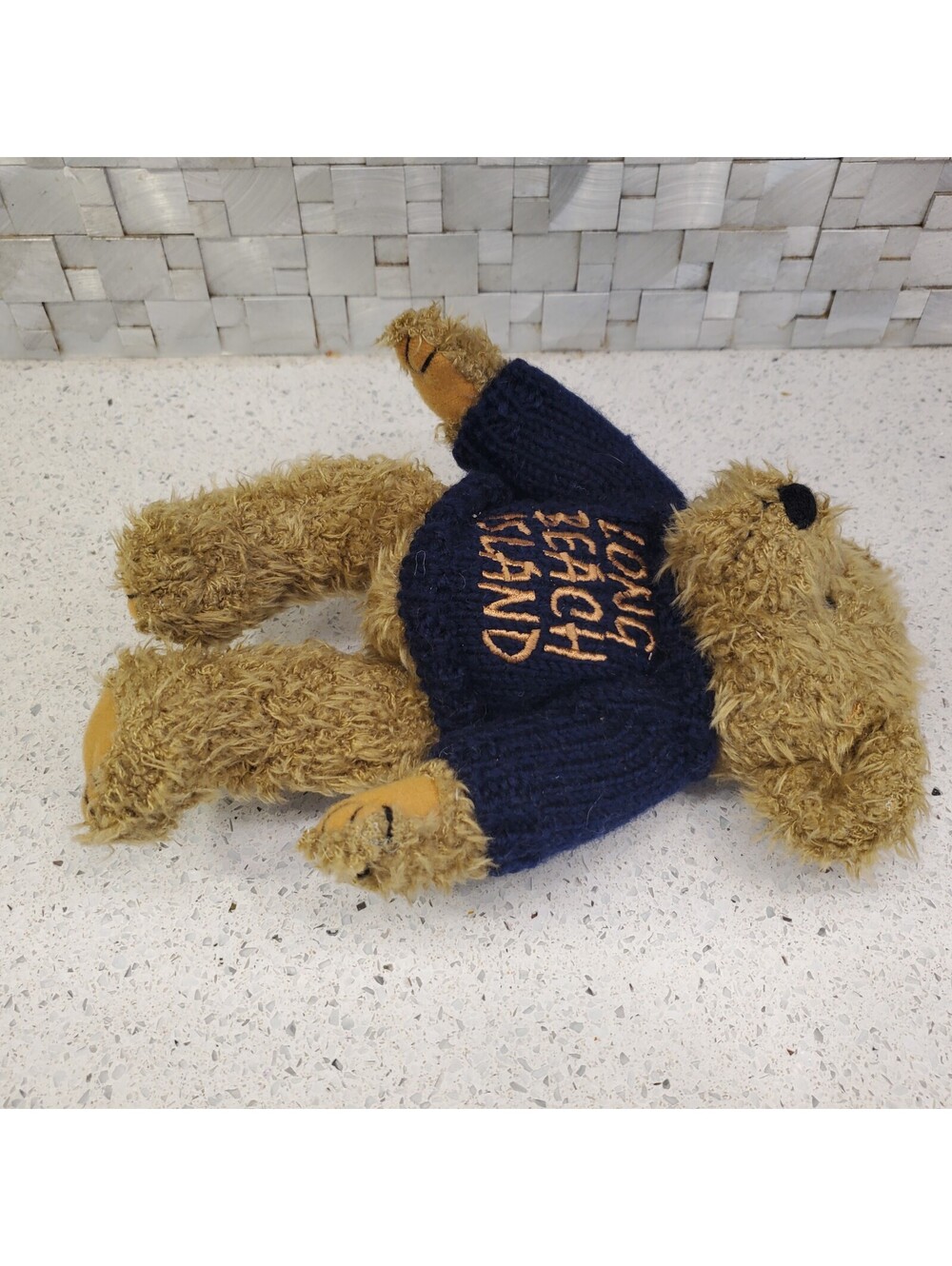 Vintage Teddy bear plush in Long Beach Island sweater 10" - Picture 3 of 5